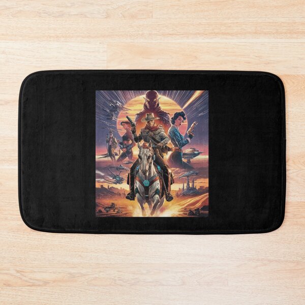 Item preview, Sci-Fi Western Adventure Art – Futuristic Cowboys in Alien Landscape designed and sold by love3617.