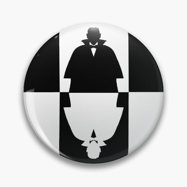 Item preview, Dracula Silhouette Mirrored Black & White designed and sold by trudolphi.