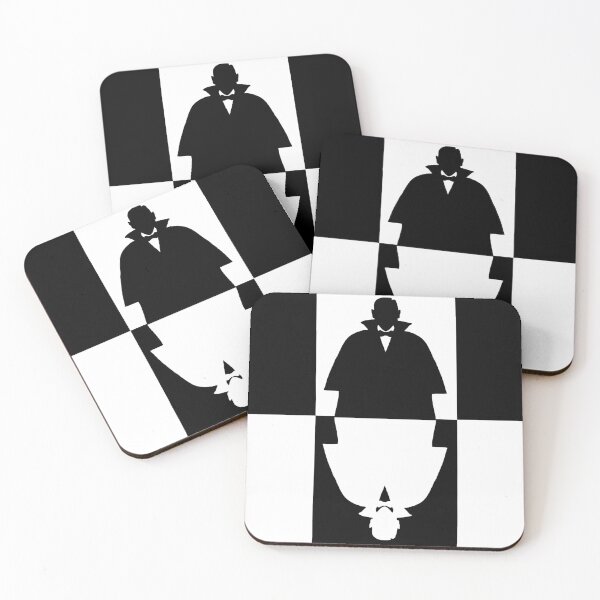 Item preview, Dracula Silhouette Mirrored Black & White designed and sold by trudolphi.