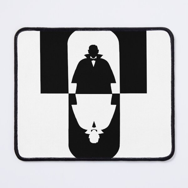 Item preview, Dracula Silhouette Mirrored Black & White designed and sold by trudolphi.