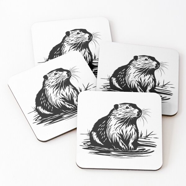 Item preview, Beaver Rodent Otter River Aquatic Mammal Dam Gnawer Wetland designed and sold by inkoutninja.