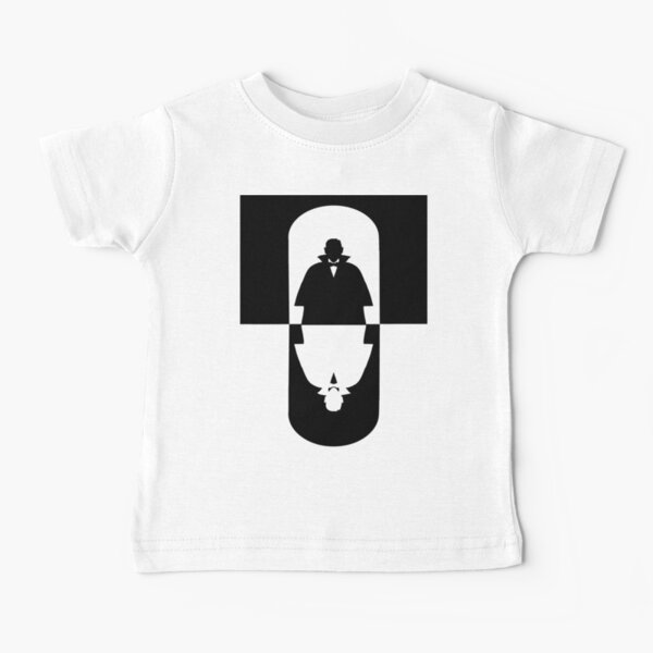 Item preview, Dracula Silhouette Mirrored Black & White designed and sold by trudolphi.