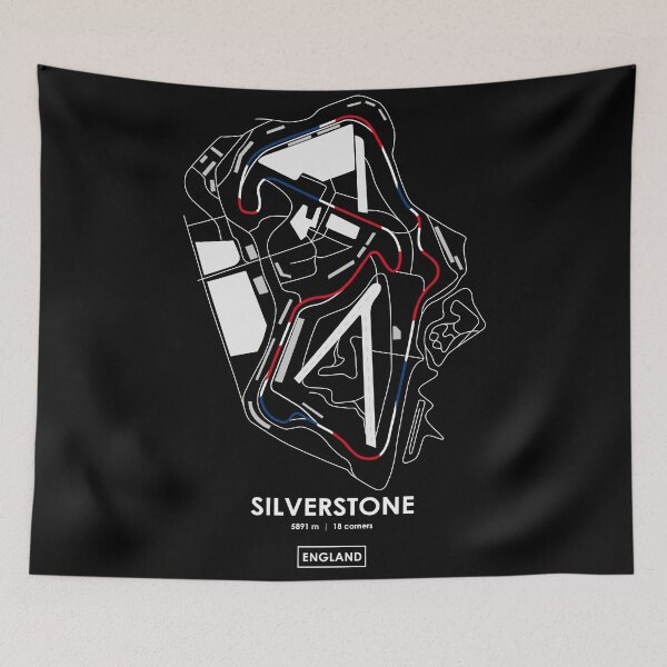 Item preview, SILVERSTONE - ENGLAND TRACK MAP FLAG designed and sold by andreanastasio.