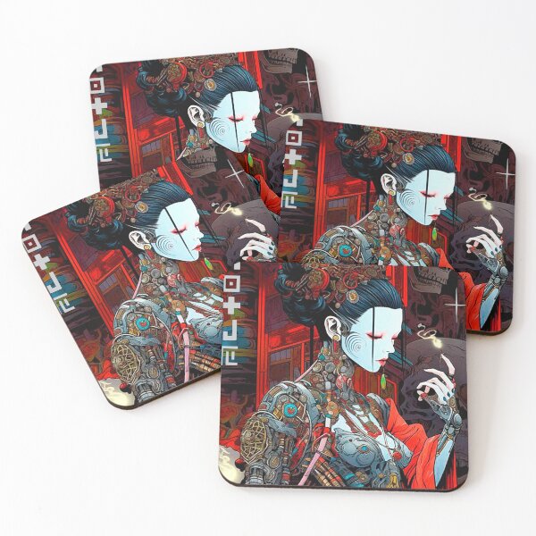 Item preview, Aesthetic Dark Geisha Vaporwave Cyborg designed and sold by ShurikenStar.