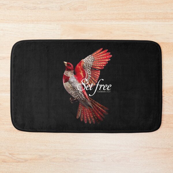 Item preview, Set Free - Inspiring Red Bird Design from Galatians 3:13 designed and sold by Heal-Heart-Soul.
