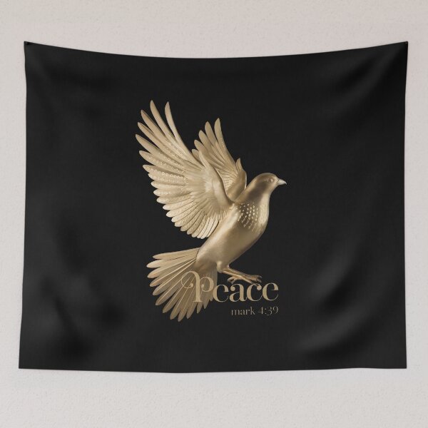 Item preview, Peace - Metallic Gold Bird Design from Mark 4:39 designed and sold by Heal-Heart-Soul.