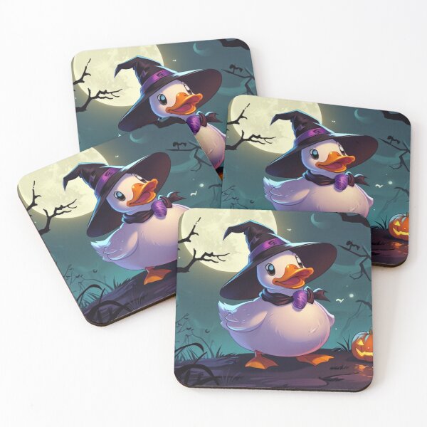 Item preview, Magical Witch Duck Under Full Moon - Halloween Night designed and sold by Spicex2.