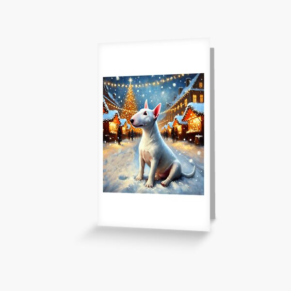 Item preview, Bull Terrier at the Christmas Market designed and sold by Kenny8716.