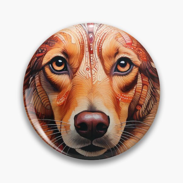 Item preview, Dog with mosaic in natural colors designed and sold by tribal-fiction.