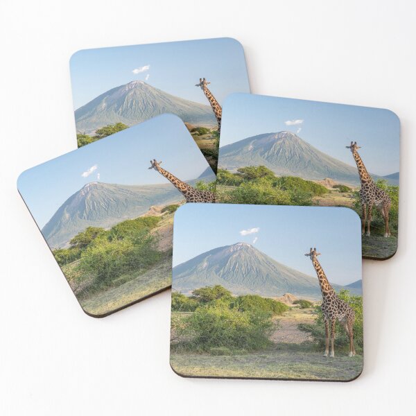 Item preview, Giraffe in front of 'Mountain Of God' Volcano designed and sold by Andrew Goodall.
