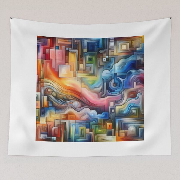 Item preview, Abstract Squares Multicolor designed and sold by kharatsuchita.