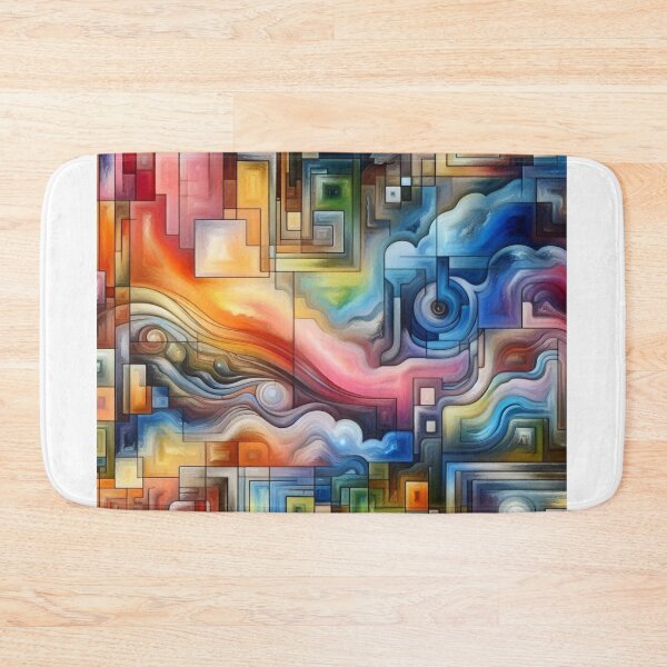 Item preview, Abstract Squares Multicolor designed and sold by kharatsuchita.