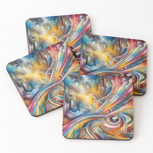 Item preview, Abstract Multicolor Shapes designed and sold by kharatsuchita.