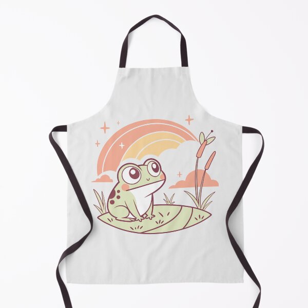 Item preview, Cute Kawaii Frog, Retro Sunset designed and sold by graphic-genie.