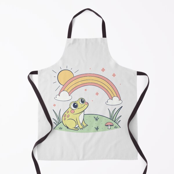 Item preview, Cute Kawaii Frog, Retro Sunset designed and sold by graphic-genie.