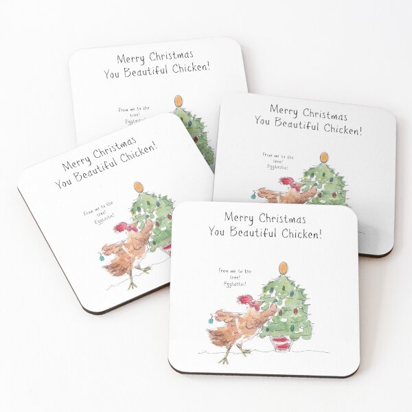 Item preview, Merry Christmas, Beautiful Chickens! designed and sold by Jen Payne.