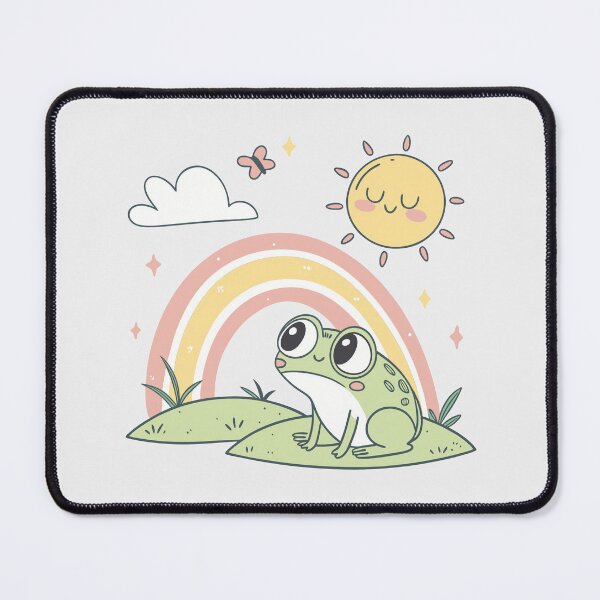 Item preview, Cute Kawaii Frog, Retro Sunset designed and sold by graphic-genie.