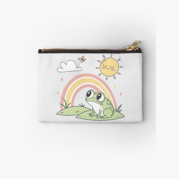 Item preview, Cute Kawaii Frog, Retro Sunset designed and sold by graphic-genie.