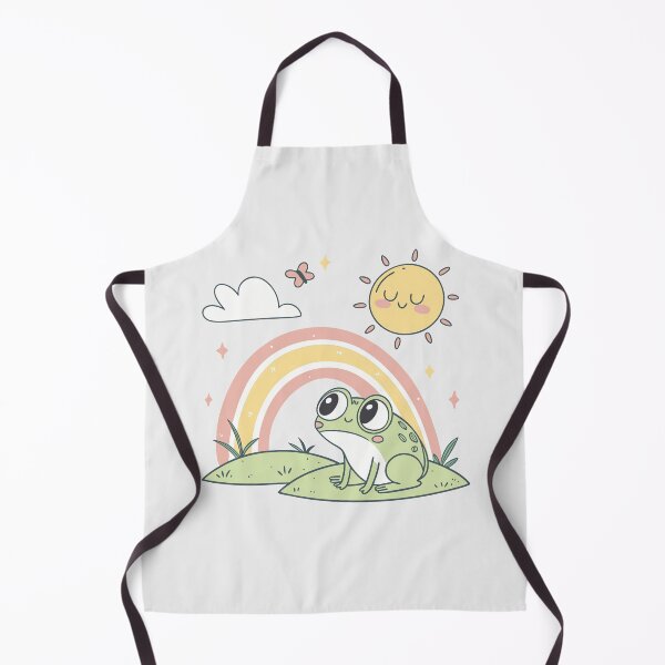 Item preview, Cute Kawaii Frog, Retro Sunset designed and sold by graphic-genie.