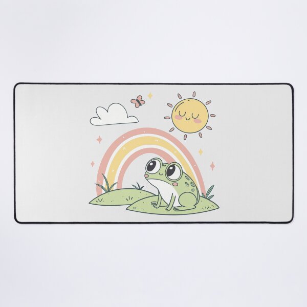 Item preview, Cute Kawaii Frog, Retro Sunset designed and sold by graphic-genie.