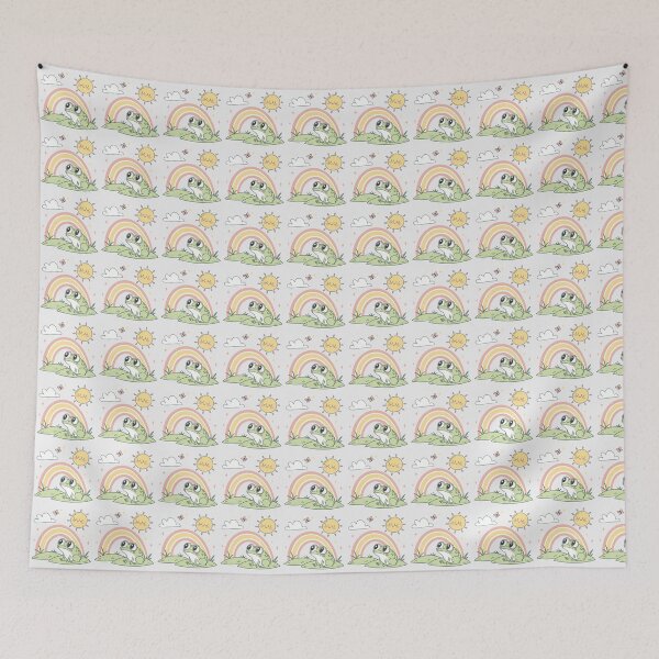 Item preview, Cute Kawaii Frog, Retro Sunset designed and sold by graphic-genie.