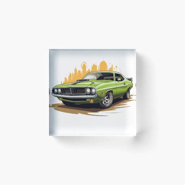 Item preview, Green Muscle Car designed and sold by Printinkverse.