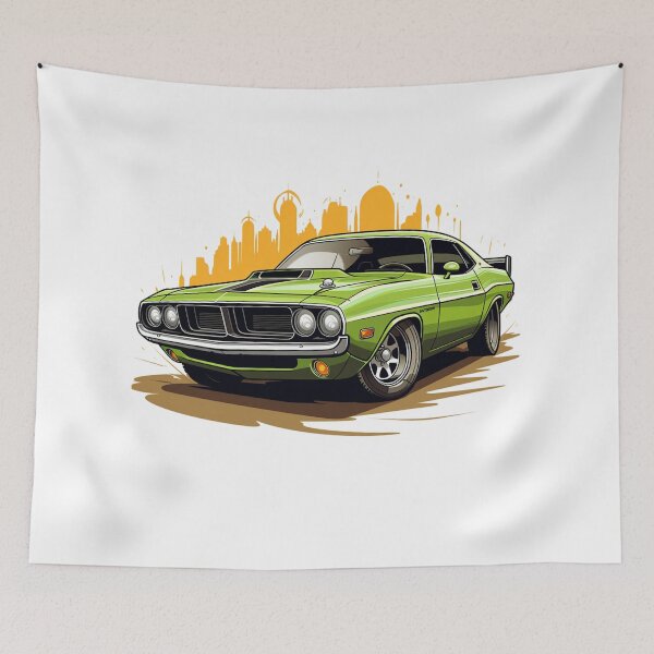 Item preview, Green Muscle Car designed and sold by Printinkverse.