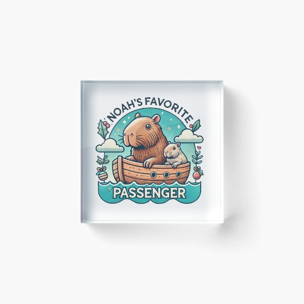 Item preview, Capybara Noah's Favorite Passenger | Christian Animal Humor designed and sold by Blessed Be Your Name.