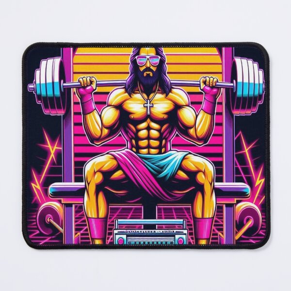 Item preview, Jesus, 80s, Muscles, 80's music, boom box, retro, retro Jesus, Christian, cool designed and sold by tshirtart2024.