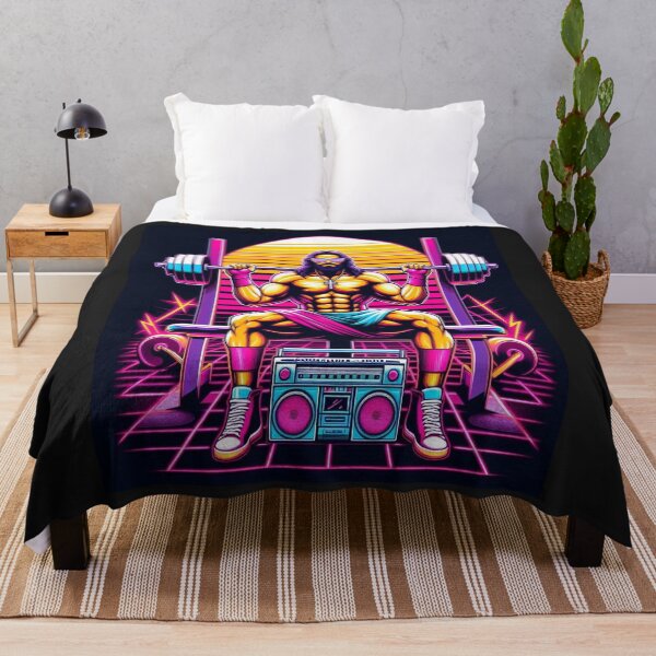 Item preview, Jesus, 80s, Muscles, 80's music, boom box, retro, retro Jesus, Christian, cool designed and sold by tshirtart2024.