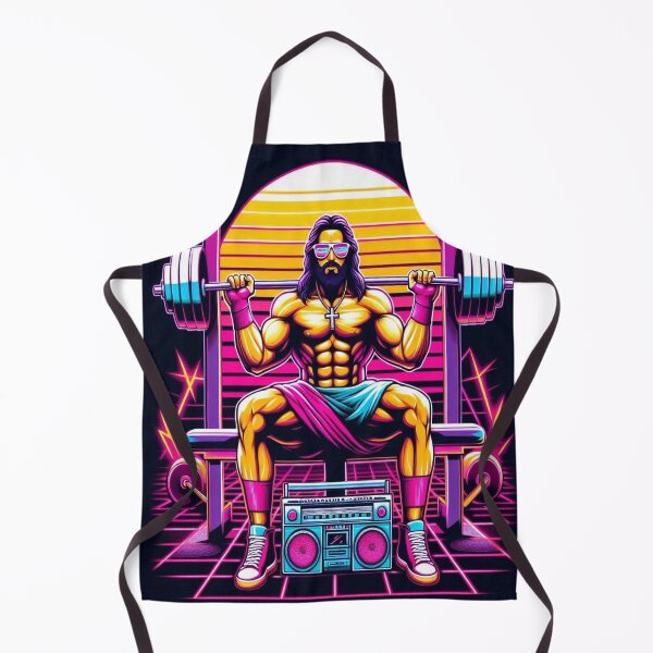 Item preview, Jesus, 80s, Muscles, 80's music, boom box, retro, retro Jesus, Christian, cool designed and sold by tshirtart2024.