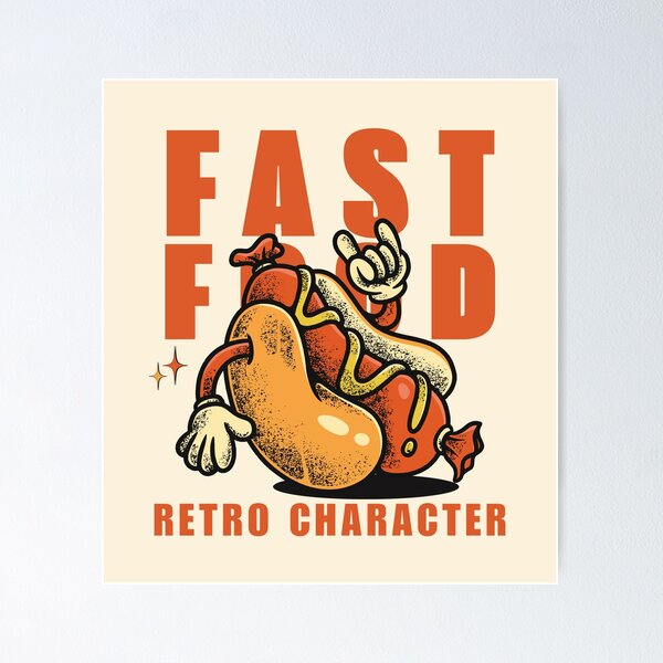 Item preview, Fast food retro character designed and sold by Peerless-Prime.