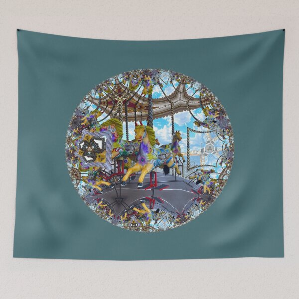 Item preview, Happy Horsie - A kaleidoscopic image of a carousel horse designed and sold by Original-Hype.