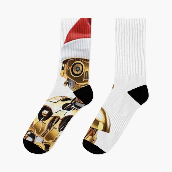 Item preview, ROBOT IN A SANTA HAT designed and sold by likbatonboot.