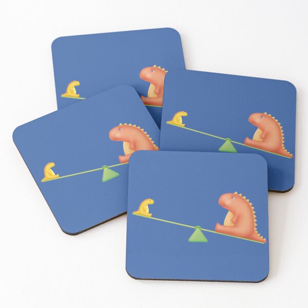 Item preview, dinosaurs playing seesaw designed and sold by KasTanDesign.