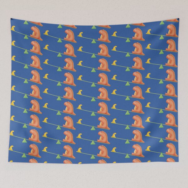 Item preview, dinosaurs playing seesaw designed and sold by KasTanDesign.