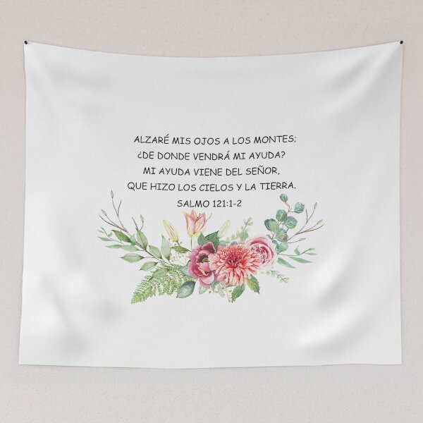 Item preview, Salmos 121 1 2, Spanish bible verse, Alzare mis ojos designed and sold by latiendadearyam.