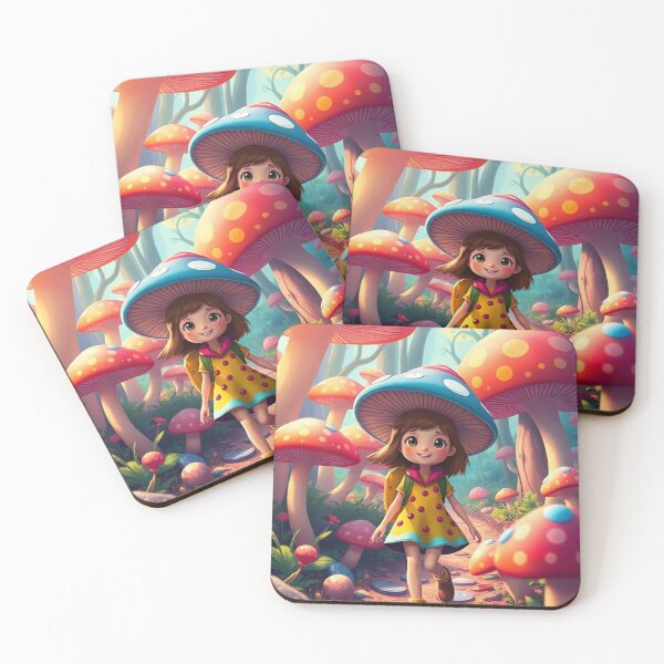 Item preview, Girl Mushrooms design original digital drawing  designed and sold by Jelena Vučković.