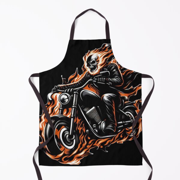 Item preview, Demon with Skull on Fire Riding a Motocycle designed and sold by GeneralDaily.