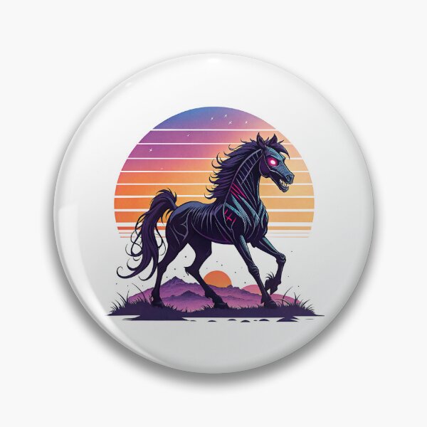 Item preview, Venom Horse Art, Retro Sunset designed and sold by graphic-genie.