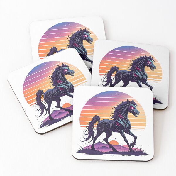 Item preview, Venom Horse Art, Retro Sunset designed and sold by graphic-genie.