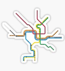 Washington DC Metro Map Sticker