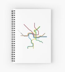 Washington DC Metro Map Spiral Notebook