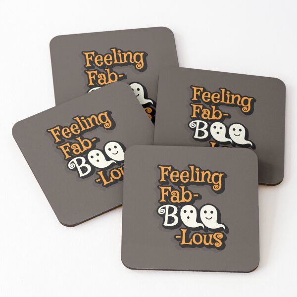 Item preview, 'Feeling Fab-BOO-Lous' Cute Halloween Ghost Typography designed and sold by trepiu.