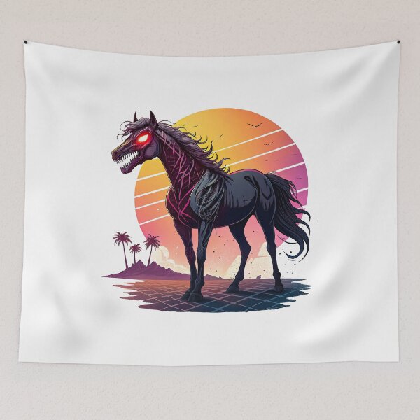 Item preview, Venom Horse Art, Retro Sunset designed and sold by graphic-genie.