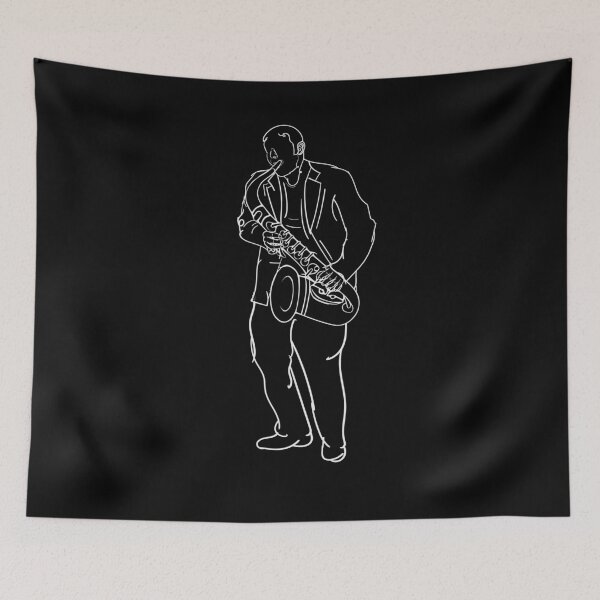 Item preview, Saxophone Player Silhouette Jazz Music Saxophonist designed and sold by DSWShirts.