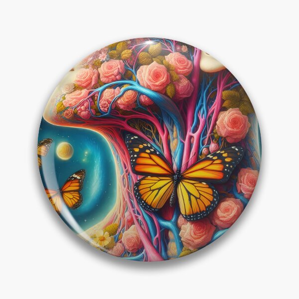 Item preview, Floral Butterfly Thyroid Anatomy Art designed and sold by EmeraldeaArt.