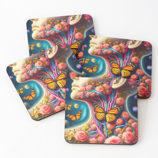Item preview, Floral Butterfly Thyroid Anatomy Art designed and sold by EmeraldeaArt.