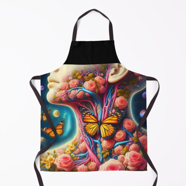 Item preview, Floral Butterfly Thyroid Anatomy Art designed and sold by EmeraldeaArt.