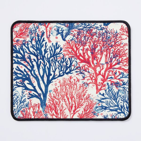 Item preview, Red Blue Coral reefs and underwater plants designed and sold by mind-coloring.